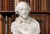 Shakespeare statue in the Royal Library