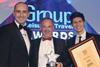 Harold Burke%2C picking up the award for Outstanding Contribution to Group Travel