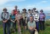 Keeley Rodgers with her walking group looking over stunning views