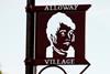 Signage for Alloway Village at Alloway, birthplace of Robert Burns