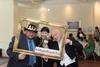 Birthday boy with frame and Lord Right
