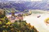Katz castle in St Goarshhausen, Rhine Valley, Germany