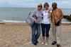 Olivia Goodfellow with friends at Whitstable