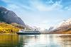 Fred. Olsen Cruise Line's Balmoral ship in Olden, Norway