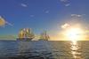 Star Clippers ships at sunset