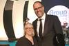 Pam Wharton and Martin Bayfield at the 2019 GLT Awards ceremony