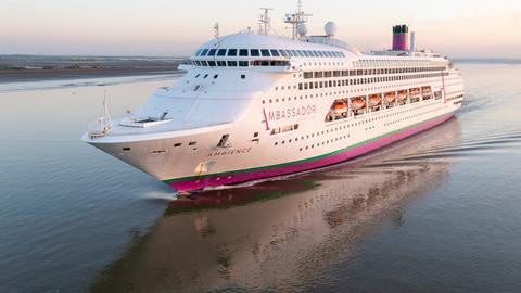 Ambassador Cruise Line's Ambience ship sailing
