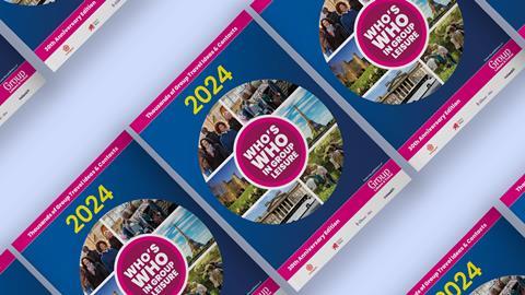 Images showing the front cover of the 2024 edition of Who's Who in Group Leisure