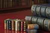 Miniature books in the Royal Library of the Queen Mary's Dolls' House at Windsor Castle