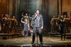 Zachary James and the company in Hadestown