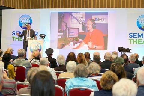 Travel expert Simon Calder's seminar session at the 2023 Group Leisure & Travel Show in Milton Keynes