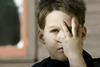 A frustrated and unhappy child