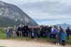 Members of the Thames Valley Tours group on an Italian holiday in the Dolomites.