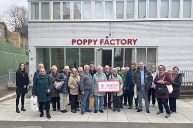 The Richmond Reader Club trip group outside The Poppy Factory.