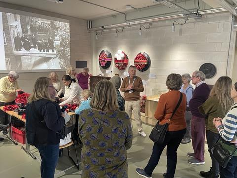 Host David Beaumont gave a fascinating talk at The Poppy Factory for the Richmond Reader Club trip.
