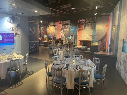 Evening dining experience at the Royal Mint Experience