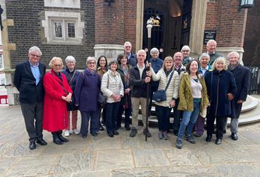 Members of Knole U3A at Middle Temple Hall in London