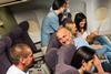 People socialising on People socialising on an aeroplaneing_2218_00076