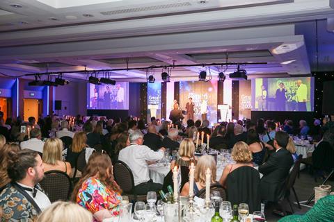 Pete Firman entertains guests at the 2024 Group Leisure & Travel Awards