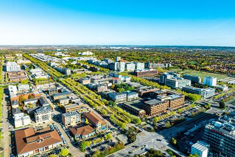Milton Keynes city centre in Buckinghamshire