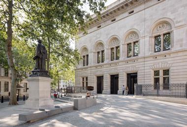 The new entrance to the National Portrait Gallery, London