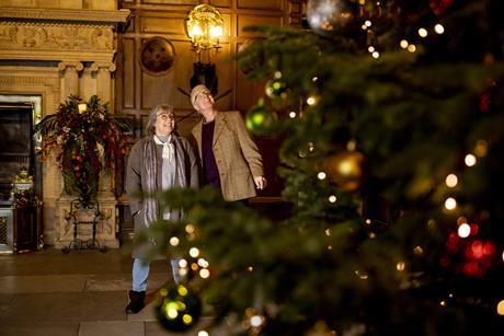Longleat House decorated for Christmas