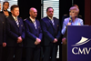 Angela Rippon at the launch ceremony of cruise ship Columbus